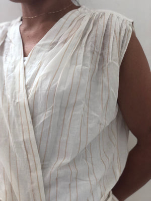Open image in slideshow, Khadi Gathered Shoulder Dress
