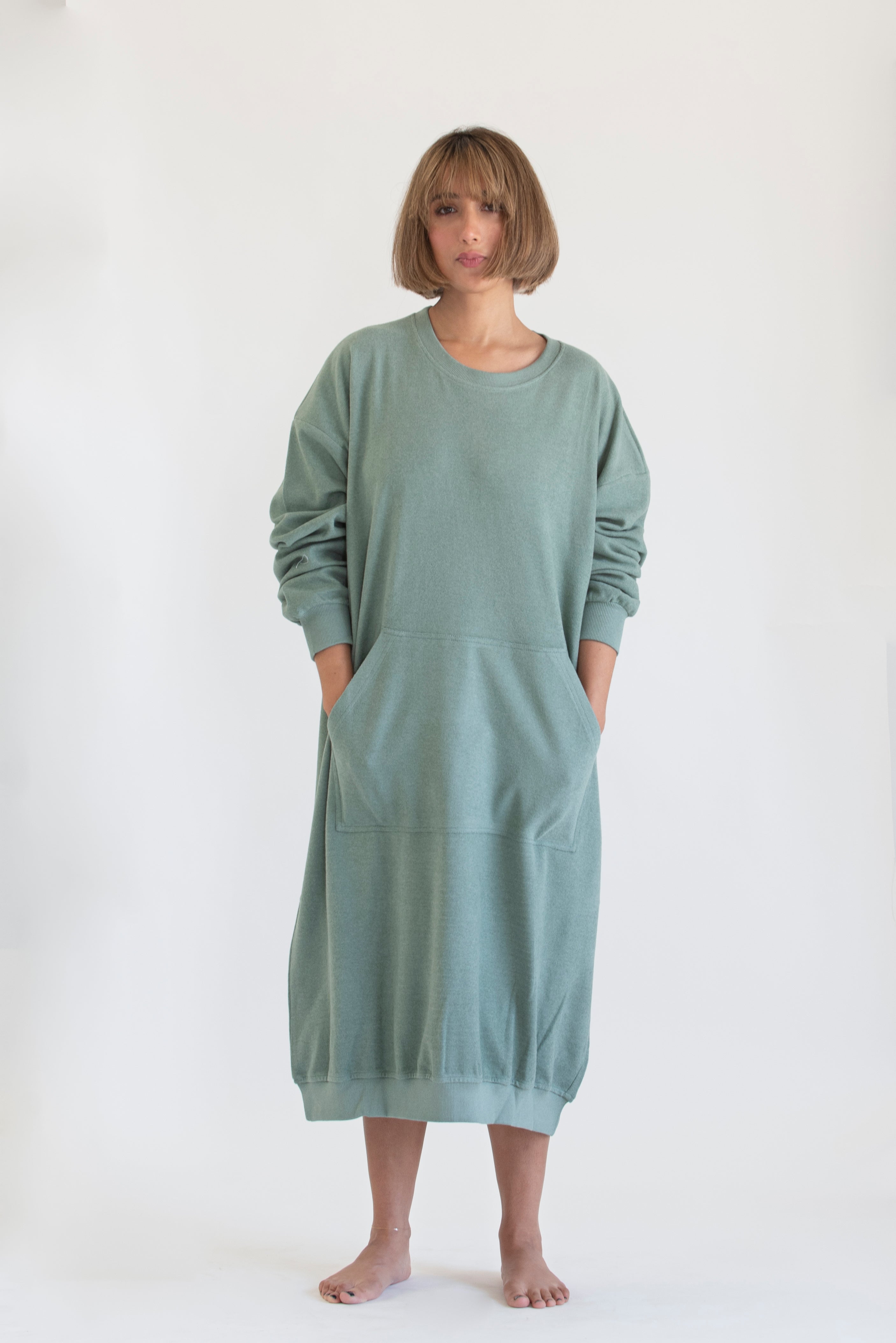 Classic Cotton Cashmere — Oversized Sweatshirt Dress