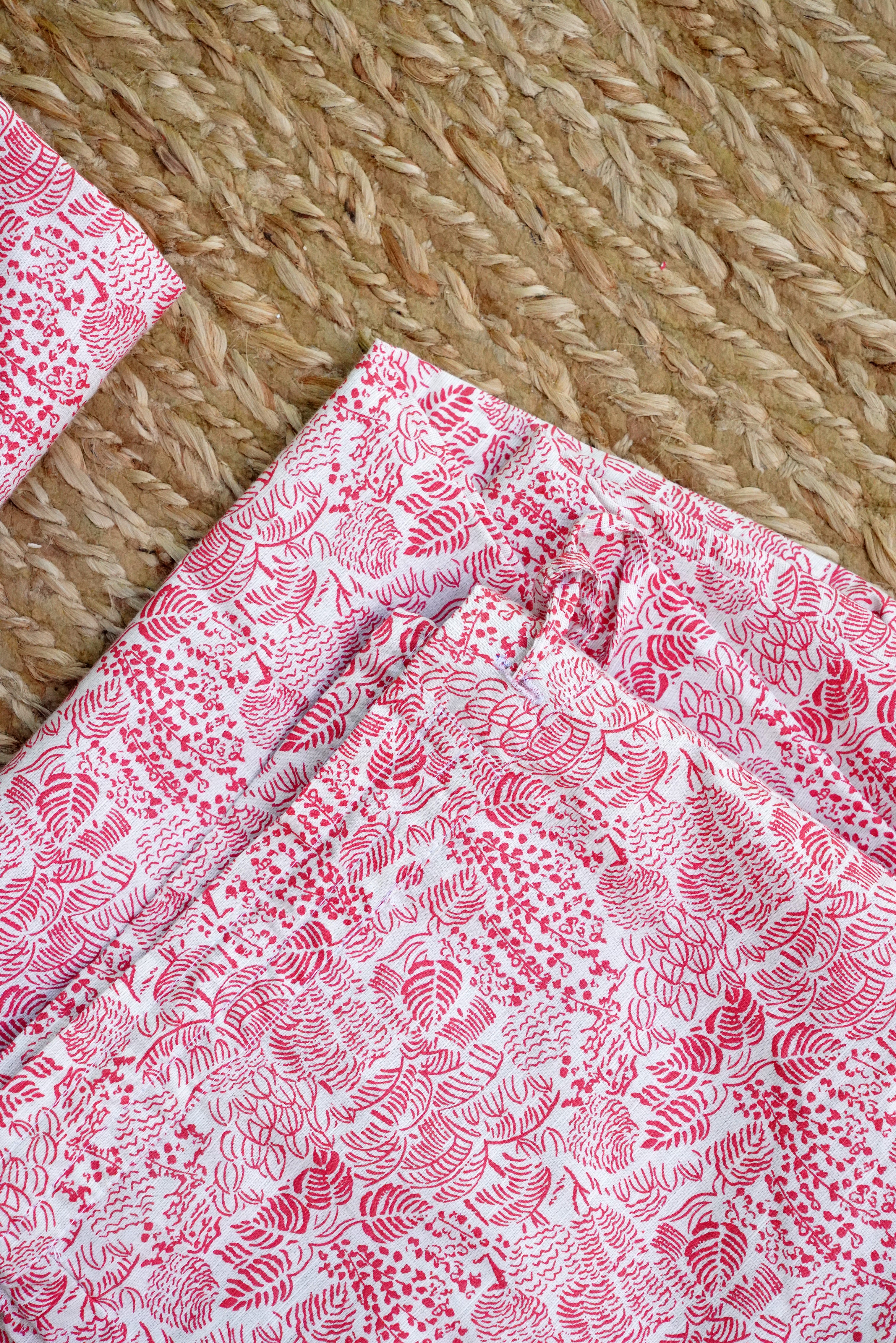 MINI ME- Tropical Multi-Leaf Print Pyjama Set